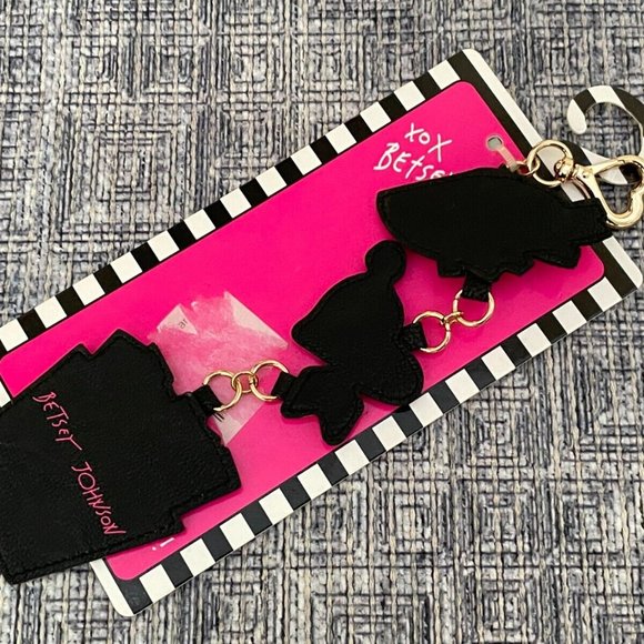 Betsey Johnson Keys Holder Sequin French Fries Heart eye Keychain - Picture 9 of 12